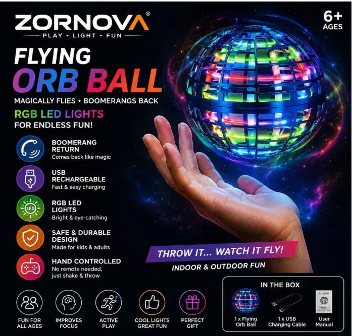 Flying Orb Ball Hand Controlled Boomerang Spinner