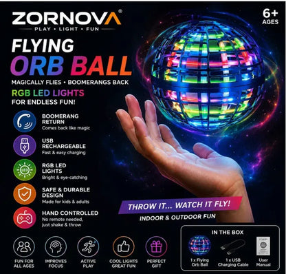 Flying Orb Ball Hand Controlled Boomerang Spinner